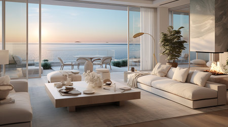 Zen Modernity: Contemporary Asian Living Room Blending Tradition & Modernityの素材