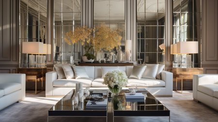 Decadent Glamour: Art Deco Inspired Living Room with Luxurious Touchesの素材