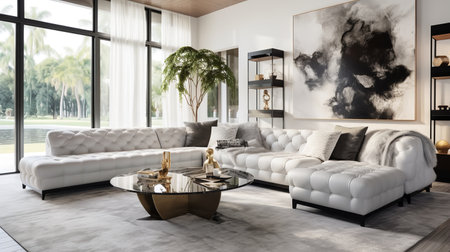 Decadent Glamour: Art Deco Inspired Living Room with Luxurious Touchesの素材