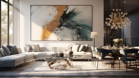 Decadent Glamour: Art Deco Inspired Living Room with Luxurious Touchesの素材