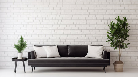 Sleek Sophistication: Designer Minimalist Living Room with Refined Linesの素材