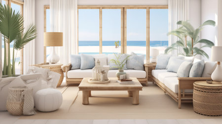 Worldly Charm: Global Nomad Living Room with Cultured Decor and Artifactsの素材