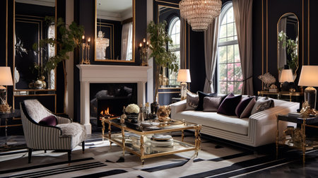 Worldly Charm: Global Nomad Living Room with Cultured Decor and Artifactsの素材