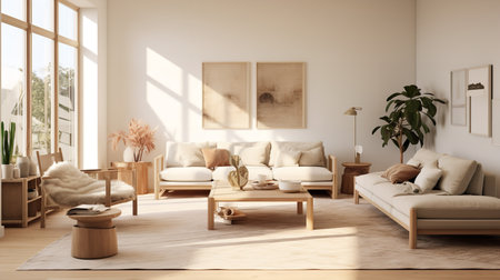 Worldly Charm: Global Nomad Living Room with Cultured Decor and Artifactsの素材