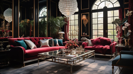 Worldly Charm: Global Nomad Living Room with Cultured Decor and Artifactsの素材