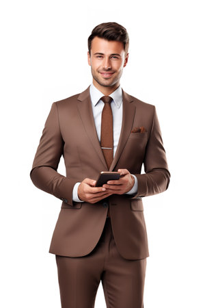 Elegant Male Business Manager in Suit, AI Generatedの素材