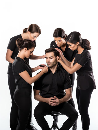 Professional Male Makeup Artist, AI Generatedの素材