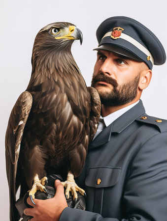 Experienced Male Zookeeper with Animals, AI Generatedの素材