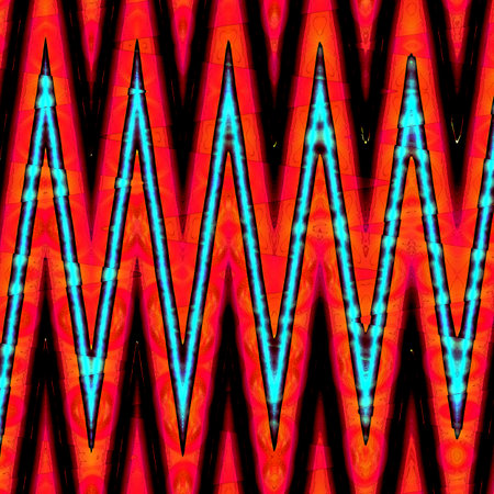 Seamless abstract pattern in red, blue and black tones.