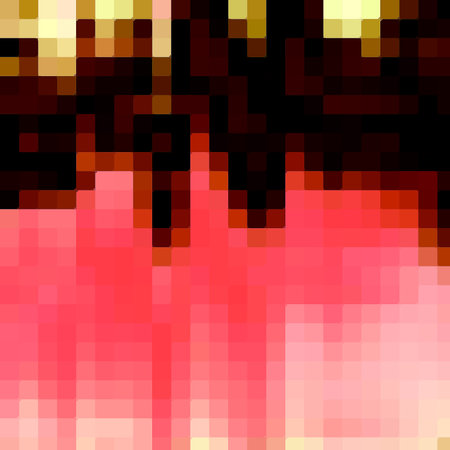 abstract background consisting of squares of different shades of red and yellowのイラスト素材