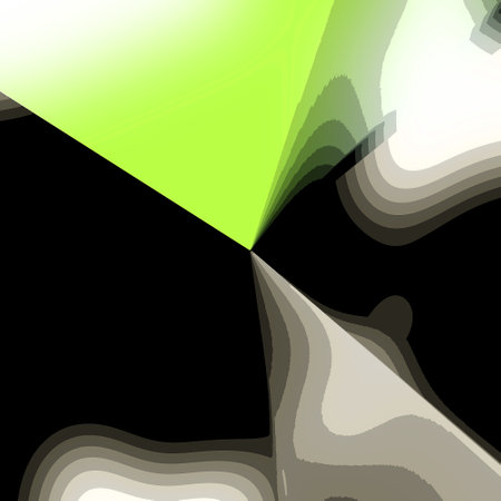 abstract background with green and black lines and waves, vector illustrationのイラスト素材