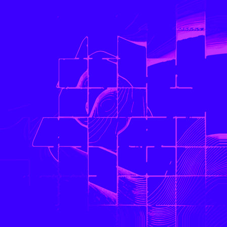abstract background with geometric elements, vector illustration in blue and pink colors