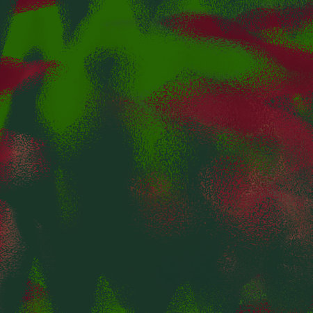 abstract background of colored spots of paint in different shades of green and redのイラスト素材
