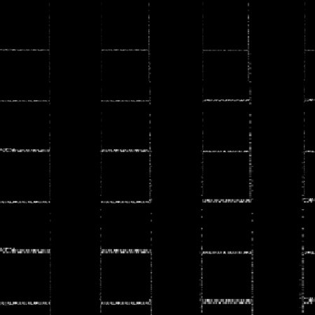 Black and white grunge film strip on black background. Vector illustration.