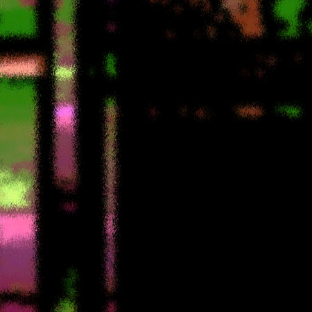 abstract background with colored spots and lines on a black background.のイラスト素材