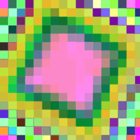 abstract background consisting of a variety of colored squares in a squareのイラスト素材