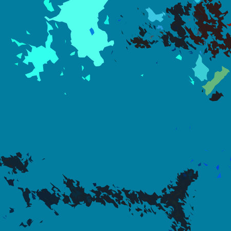 abstract background with blue and black spots and spots of paint.のイラスト素材