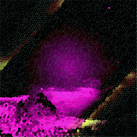 abstract background with colored spots of paint on a black background.のイラスト素材