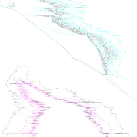 Highly detailed vector map of the Australian outback in pastel colorsのイラスト素材