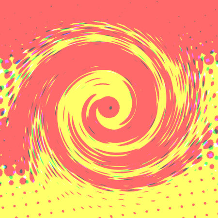 abstract background with concentric circles in pink and yellow colors.