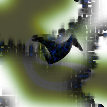 abstract background with some squares in it and a man in itのイラスト素材