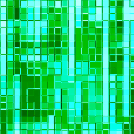 abstract vector stained-glass mosaic background - green and turquoiseのイラスト素材