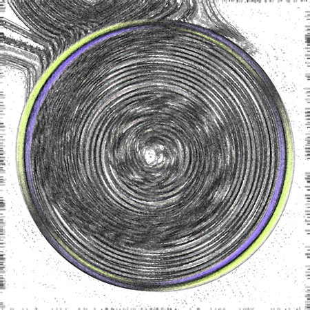 abstract background with circles and lines in different shades of black and white
