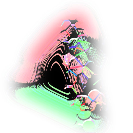 abstract background with a lot of different colors and design elements.