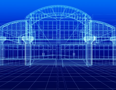 3D sketch of office building