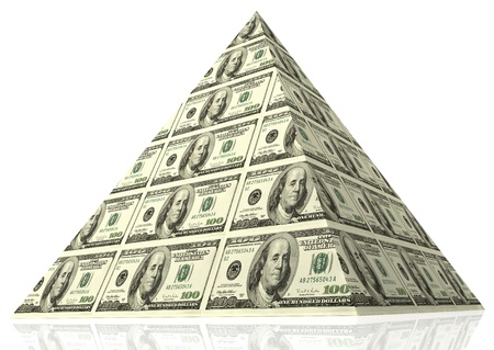 Abstract money pyramid - financial concept. Abstract money pyramid - financial concept.