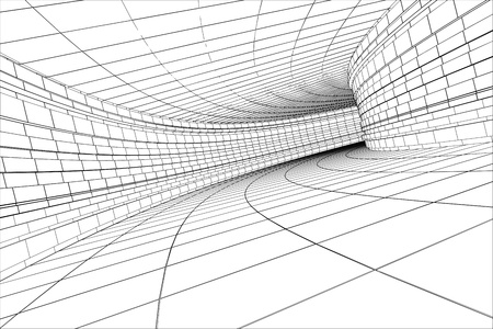 Tunnel - abstract architectural vector construction の写真素材