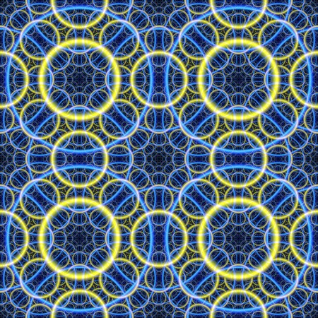 Seamless. Futuristic blue-yellow fractal background. Good for replicate.