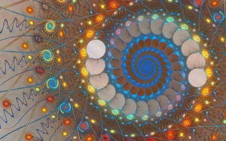 Fractal  Conceptual background with motion  Swirled lightの写真素材