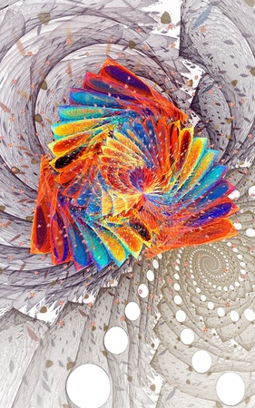 Fractal background with abstract shapesの写真素材