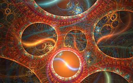 Fractal space background with abstract shapes  High detailed image の写真素材