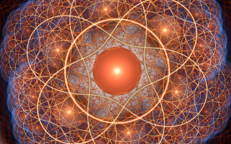 Fractal background with abstract circle shapes. High detailed image.
