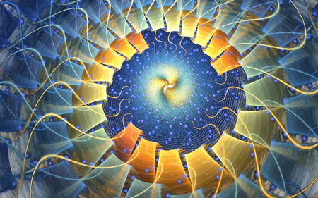 Fractal background with abstract star space. High detailed image.の写真素材