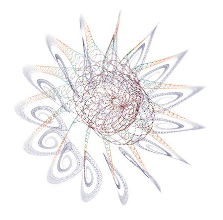 Fractal white background with abstract shapes. High detailed image.