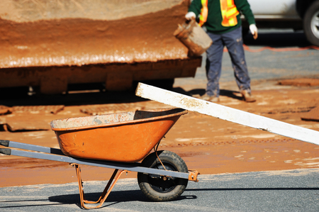road construction work outdoorの写真素材