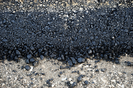 road construction, pave the road with asphaltの写真素材