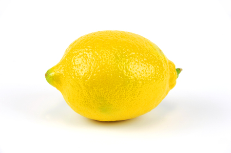 fresh lemons isolated on white backgroundの写真素材