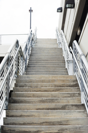 low angle view of stair case in the parking lot