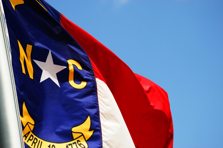 close up on North Carolina State flagの写真素材