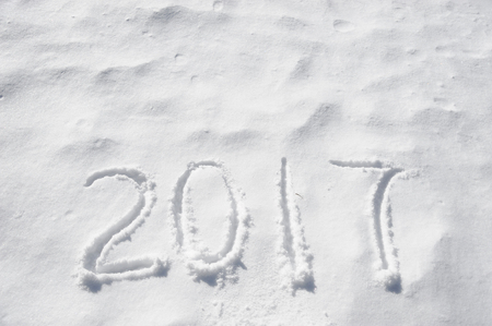 2017 New Year text on now backgroundの写真素材