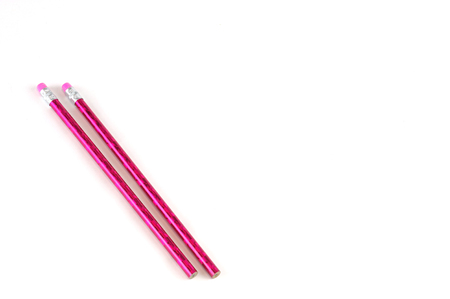 colorful pencils isolated on white backgroundの写真素材