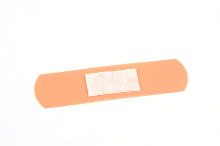 single bandage isolated on white backgroundの写真素材
