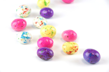 Easter candy in egg shape isolated on white background