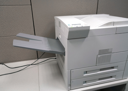 close up on copier in the office