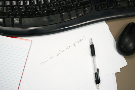 White paper with text how to solve the problem for concept
