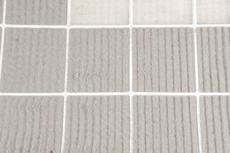 close up on dirty filter full of dustの写真素材